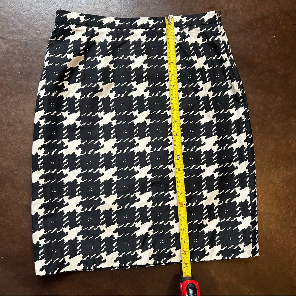 MaxMara weekend- Black and White Houndstooth mini Pencil Skirt- size 4 - Picture 9 of 16